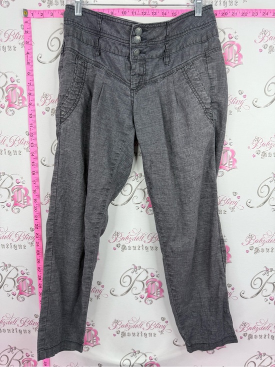 Prana Pants - Prana pants hemp Gray Relaxed Track Pants with Triple-Button Waist